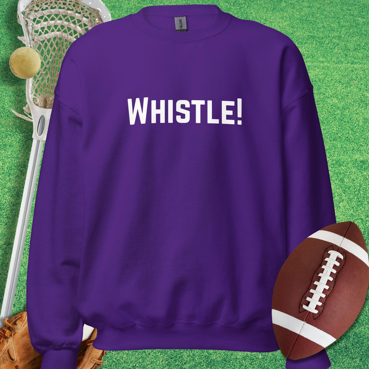 Whistle Sweatshirt in Purple - sarcastic sports  Sweatshirt | Sideline Gods