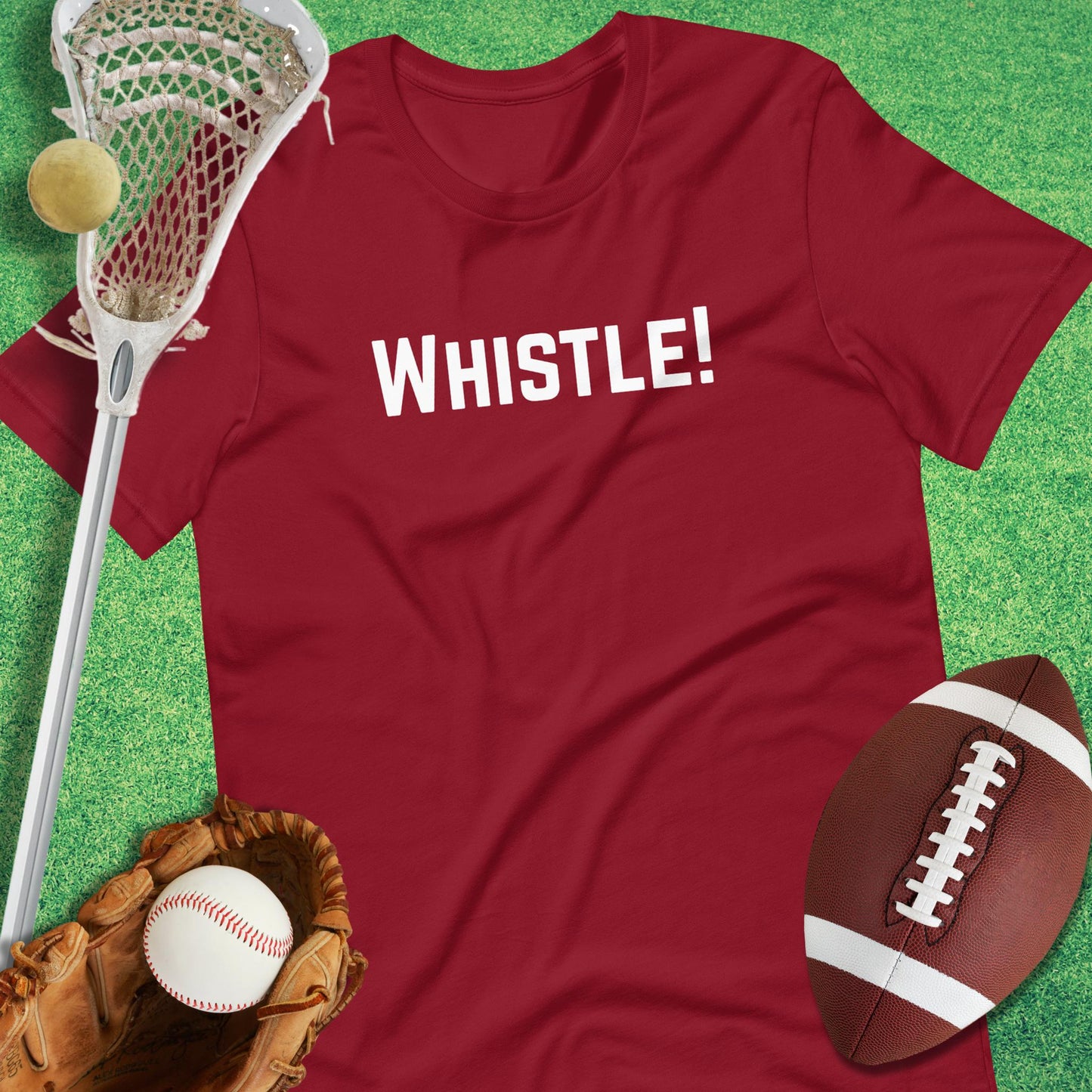WHISTLE! T-Shirt in Cardinal - sports humor T-Shirt | Sideline Gods