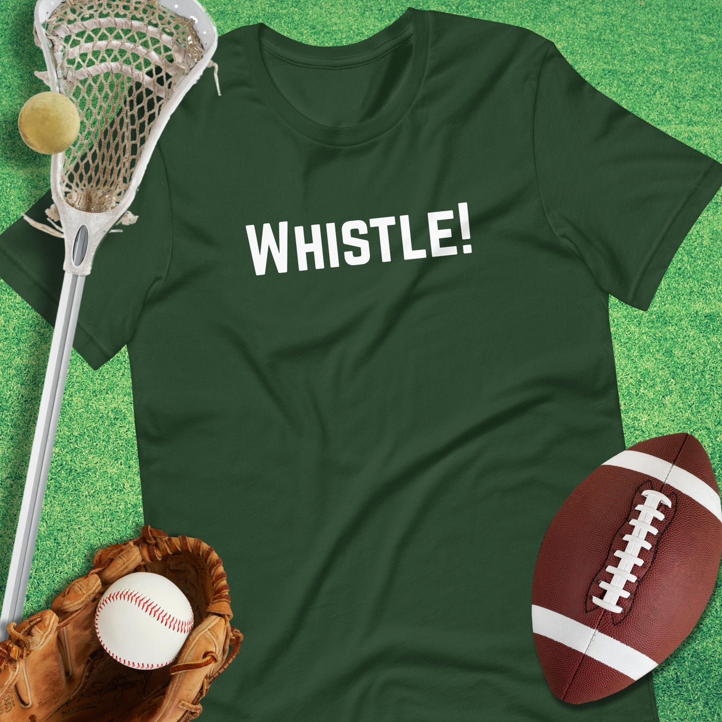 WHISTLE! T-Shirt in Forest - sports parents T-Shirt funny | Sideline Gods
