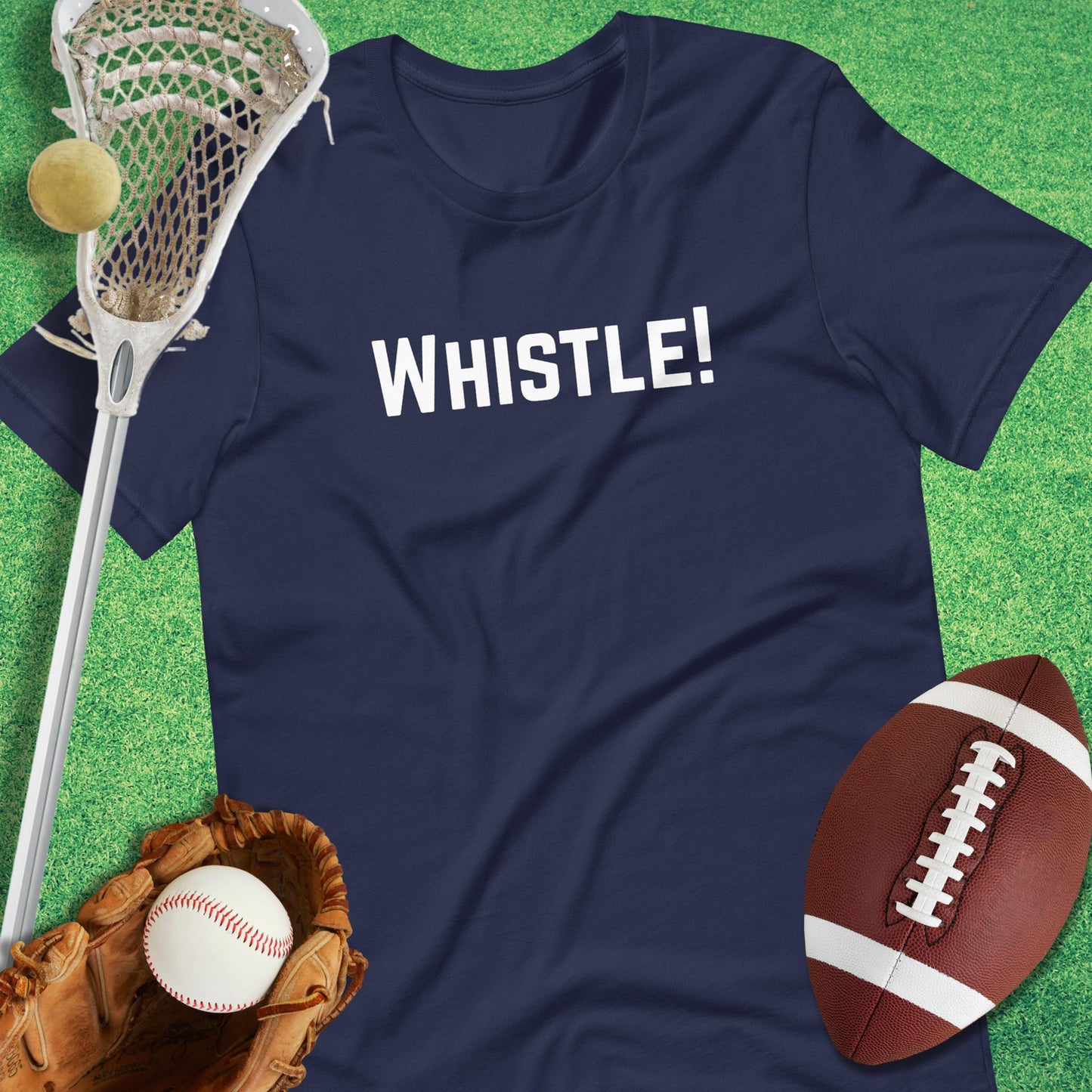 WHISTLE! T-Shirt in Navy - sarcastic sports  T-Shirt | Sideline Gods