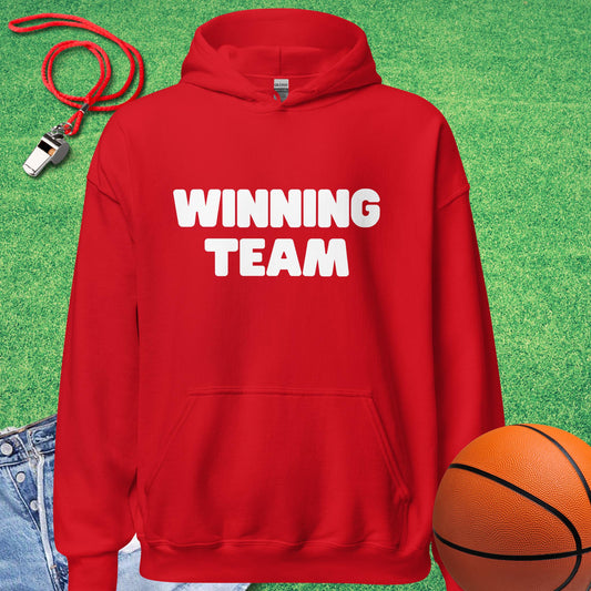 Winning Team Hoodie in Red - Funny Basketball Hoodie  | Sideline Gods