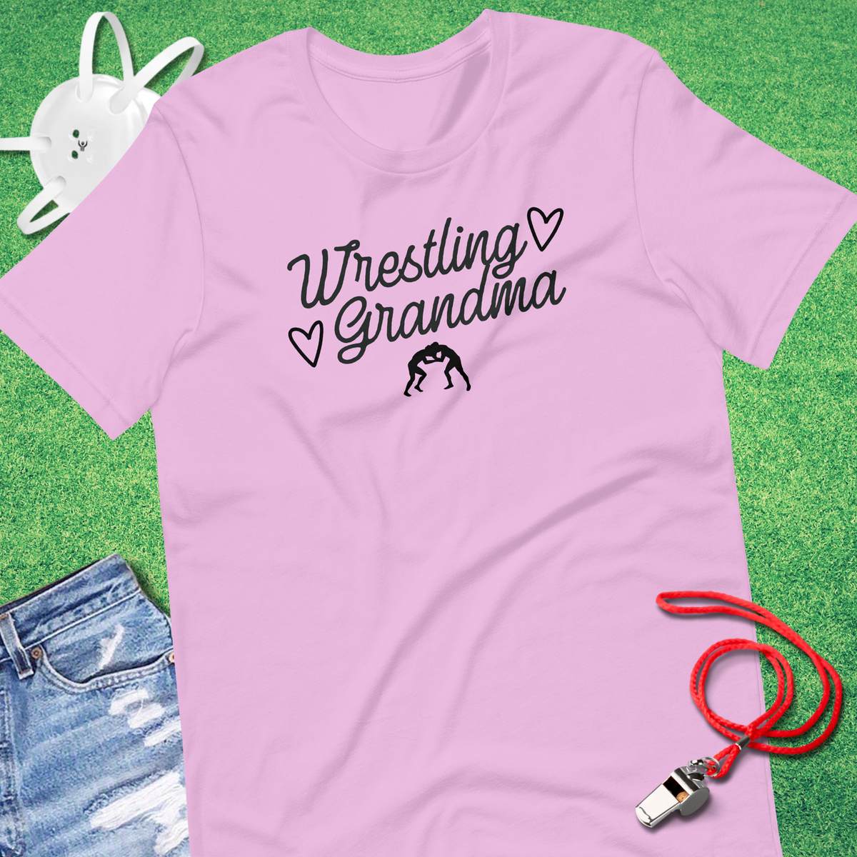 Wrestling Grandma Script T-Shirt