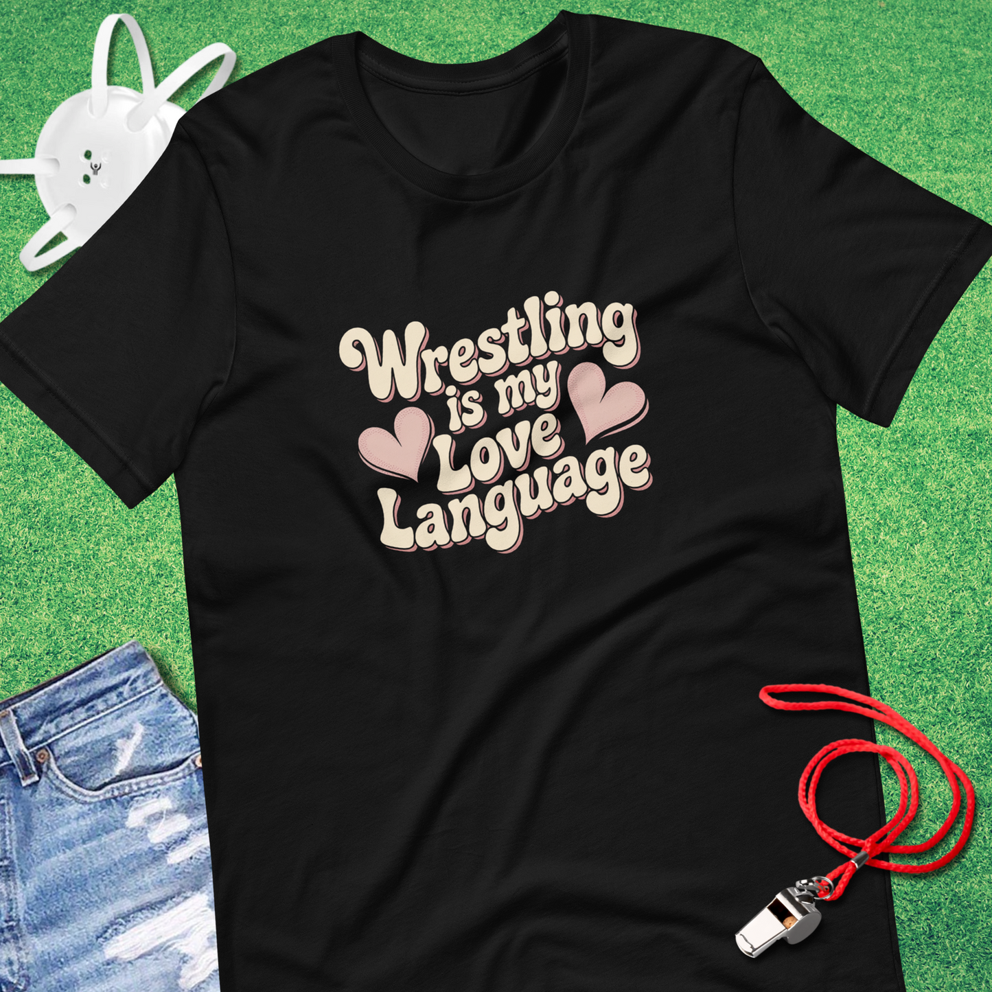Wrestling Is My Love Language T-Shirt in Black - Wrestling Mom Tournament T-Shirt | Sideline Gods