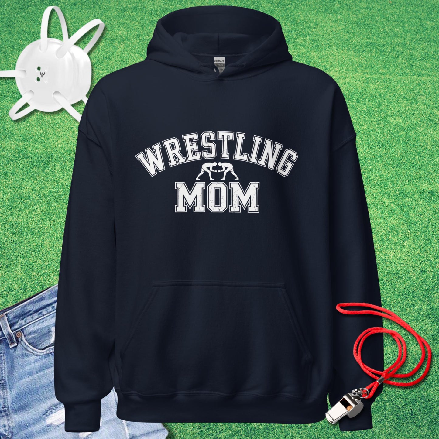Wrestling Mom Varsity Collegiate Hoodie