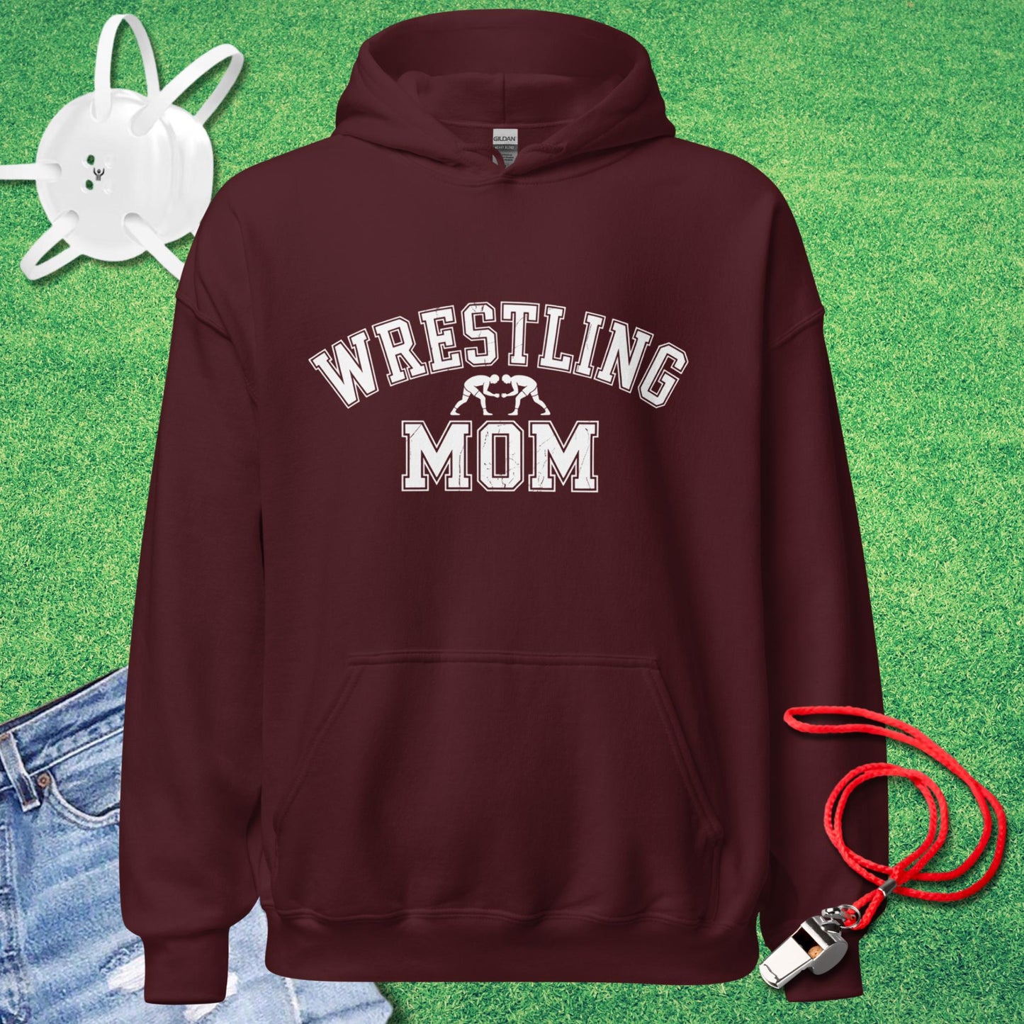 Wrestling Mom Varsity Collegiate Hoodie