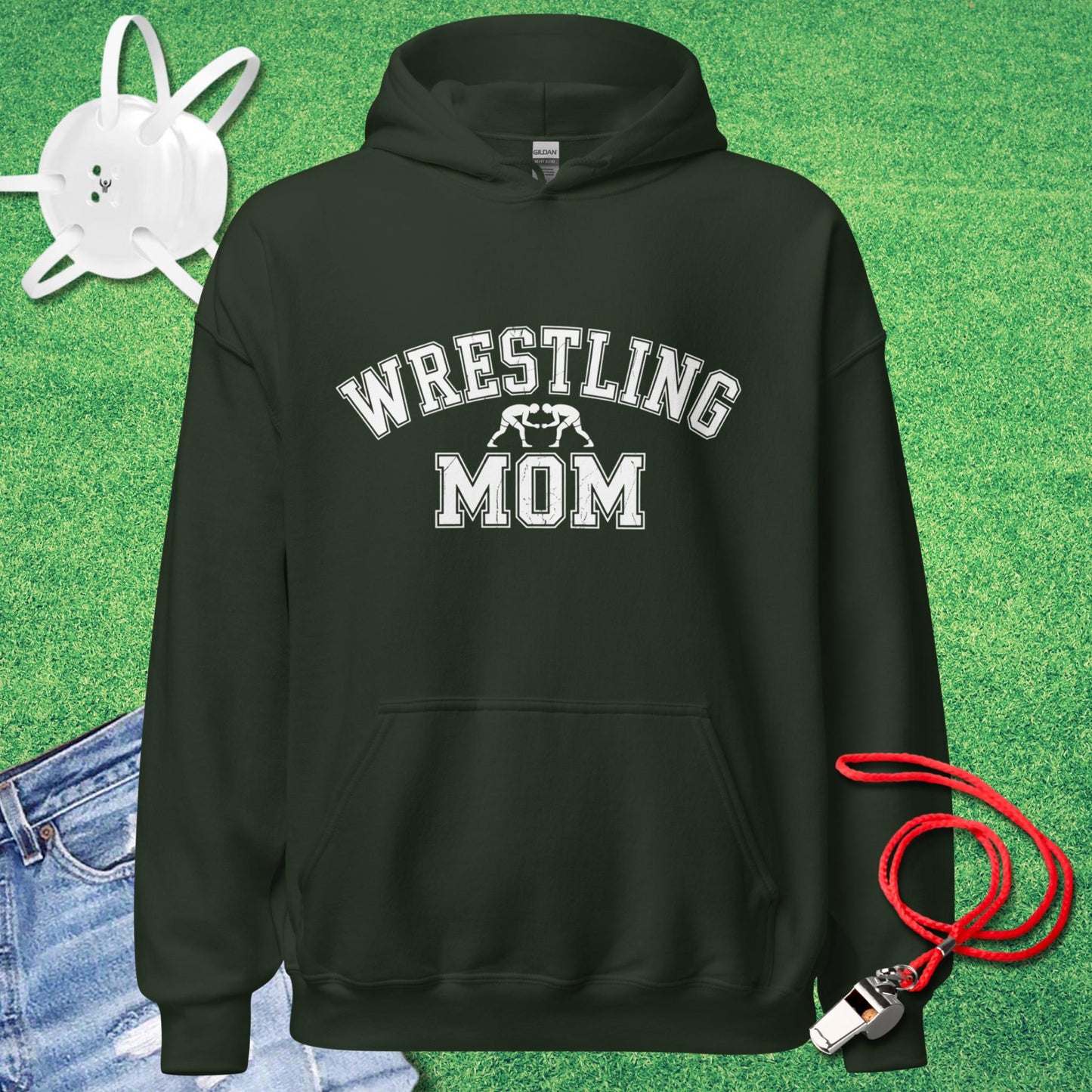 Wrestling Mom Varsity Collegiate Hoodie