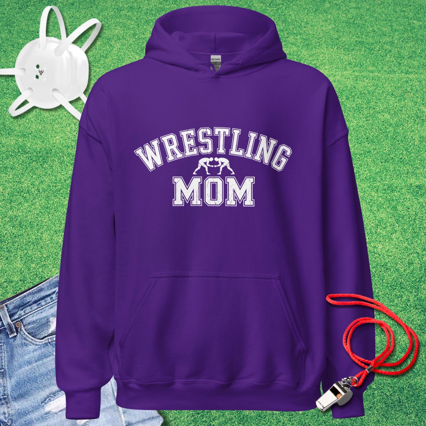 Wrestling Mom Varsity Collegiate Hoodie